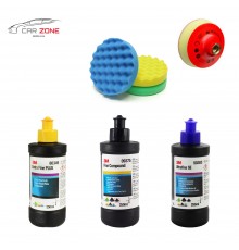 3M Ultrafina SE + Extra Fine Plus + Fine Compound (3x 250 gr) + 3x 3M pads
