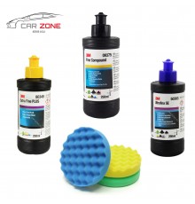 3M Ultrafina SE + Extra Fine Plus + Fine Compound (3x 250 gr) + 3x 3M pads
