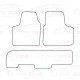 Tappetini in velluto LUX Adatto per: Alfa Romeo 145 09/1994-06/2001