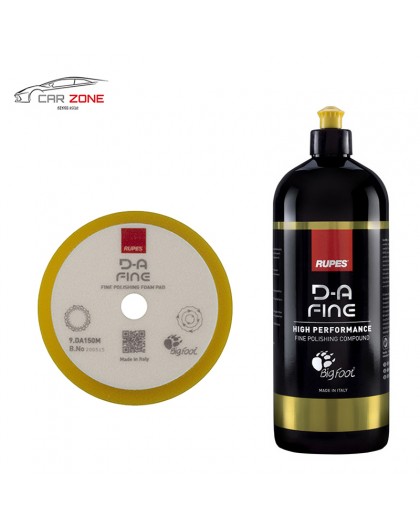 RUPES D-A FINE High Performance Fine Polishing Compound (250 ml) + Fine Finishing Pad (130-150 mm)