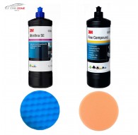 3M 50383 Ultrafina SE + 3M 09375 Fine Compound (2 x 1litr) + 2x Pady polerskie 3M (150 mm)