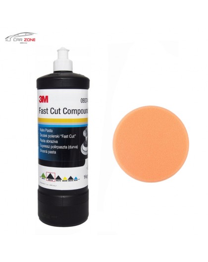 3M 09374 Fast Cut Compound Polishing paste (250 ml) + 1 polishing pad 3M 09550 (150 mm)