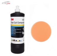 3M 09374 Fast Cut Compound Pasta de pulir (250 ml) + 1 almohadilla de pulir 3M 09550 (150 mm)