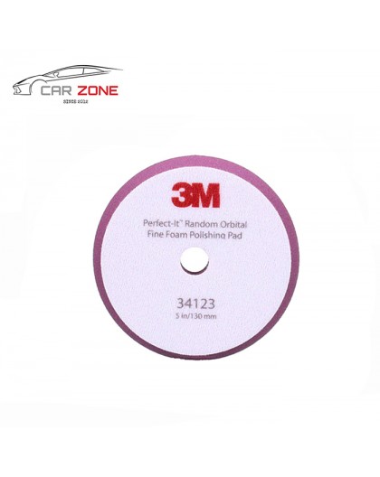 3M 34123 Perfect-it Boina blanca de pulido de espuma rotorbital, Suave, morado (130 mm/5") - 1 pieza