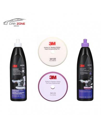 3M 34130E + 3M 34133E Polishing pastes for eccentric polisher (2x 473 ml)