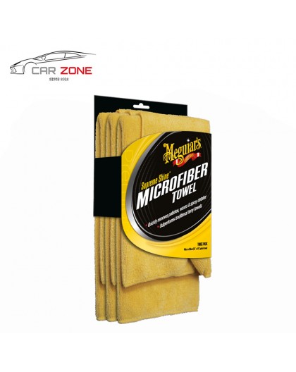 Meguiar`s Supreme Shine Microfiber Towel - Ręcznik z mikrofibry do czyszczenia i polerowania (60cm x 40cm) 3-pak