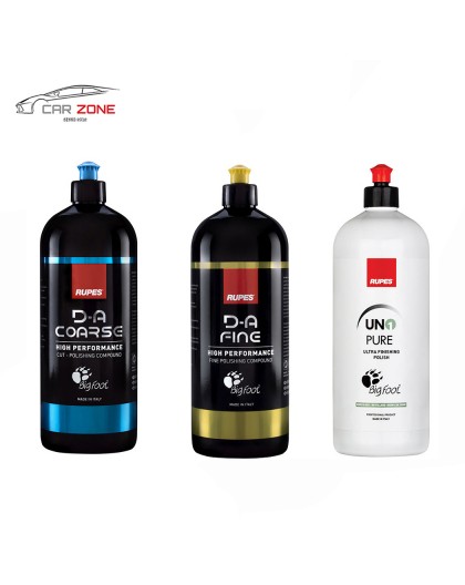 RUPES DA Coarse + DA Fine Polishing compounds + UNO Protect (3 x 1L) 3-step Polishing system