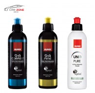 RUPES DA Coarse + DA Fine Compuestos de pulido + UNO Pure (3x 250 ml) Sistema de pulido en 3 pasos