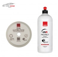 RUPES Uno Protect 3 en 1 pâte à polir pour la correction de la peinture en une étape (1000 ml) + tampon de polissage Rupes (130/