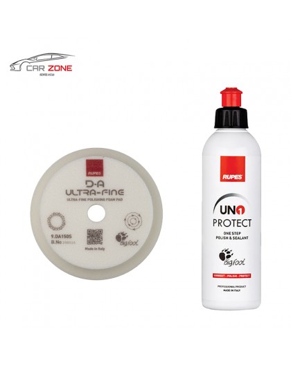 RUPES Uno Protect 3 in 1 Polishing paste for one-step paint correction (250 ml) + Polishing pad Rupes (130/150 mm)