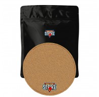 M&M Strike 2-layer Premium Bowling Shammy Pad. En cuir naturel pour essuyer l'huile des boules de bowling (18 cm) Beige