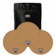 3x M&M Strike 2-layer Premium Bowling Shammy Pad. Natural leather! For wiping oil from bowling balls (18 cm) Beige