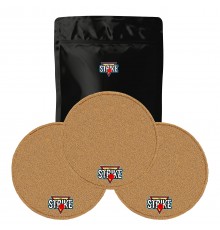 3x M&M Strike 2-layer Premium Bowling Shammy Pad. Natural leather! For wiping oil from bowling balls (18 cm) Beige