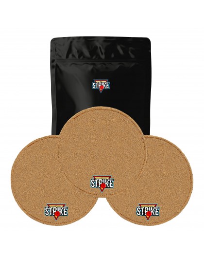 3x M&M Strike 2-layer Premium Bowling Shammy Pad. Natural leather! For wiping oil from bowling balls (18 cm) Beige