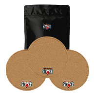 3x M&M Strike 2-layer Premium Bowling Shammy Pad. En cuir naturel pour essuyer l'huile des boules de bowling (18 cm) Beige