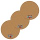 3x M&M Strike 2-layer Premium Bowling Shammy Pad. Natural leather! For wiping oil from bowling balls (18 cm) Beige