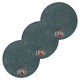 3x M&M Strike 2-layer Premium Bowling Shammy Pad. Natural leather! For wiping oil from bowling balls (18 cm) Gray