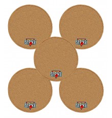 5x M&M Strike 2-layer Premium Bowling Shammy Pad. Natural leather! For wiping oil from bowling balls (18 cm) Beige