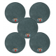 5x M&M Strike 2-layer Premium Bowling Shammy Pad. Natural leather! For wiping oil from bowling balls (18 cm) Gray