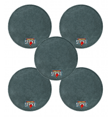 5x M&M Strike 2-layer Premium Bowling Shammy Pad. Natural leather! For wiping oil from bowling balls (18 cm) Gray