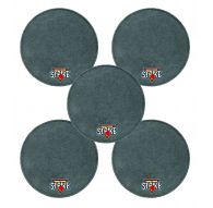 5x M&M Strike 2-lagiges Premium Bowling Shammy Pad. Naturleder! Zum Abwischen von Öl von Bowlingkugeln (18 cm) Grau