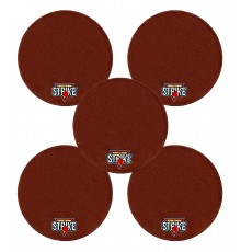 5x M&M Strike 2-layer Premium Bowling Shammy Pad. Natural leather! For wiping oil from bowling balls (18 cm) Brown