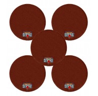 5x M&M Strike 2-layer Premium Bowling Shammy Pad. Natural leather! For wiping oil from bowling balls (18 cm) Brown