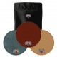 3x M&M Strike 2-layer Premium Bowling Shammy Pad. Natural leather! For wiping oil from bowling balls (18 cm) Color MIX