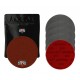 5x Mirka Abralon Discos (150 mm) A SCELTA DI GRASSI + M&M Strike Premium Bowling Shammy Pelle Pad Marrone (18 cm)