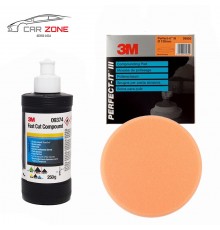 3M 09375 Fine Compound Polierpaste (250 ml) + 1 Polierpad 3M 09378 (150 mm)
