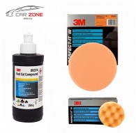 3M 09374 Fast Cut Compound Pâte à polir (250 ml) + 2x tampon de polissage 3M (75+150mm)