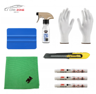 Car wrapping kit: Cloth 3M+ squeegee 3M + Primer 3M 94+ cleaner+ gloves XL (9)+ Stanley knife