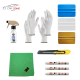 Car wrapping kit: Cloth 3M+ squeegee 3M + Primer 3M 94+ cleaner+ gloves M (7)+ Stanley knife