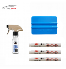 Car wrapping kit: Cloth 3M+ 3x squeegee 3M + 3x Primer 3M 94+ cleaner+2 pairs of gloves XL (9)+ Stanley knife