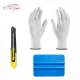 Car wrapping kit: Cloth 3M+ 3x squeegee 3M + 3x Primer 3M 94+ cleaner+2 pairs of gloves XL (9)+ Stanley knife